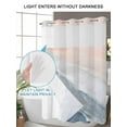 thumbnail image 4 of No Hook Shower Curtain with Snap in Liner,Blue Waves Bohemian Beach Sand Waterproof Bath Curtain Double Layers with See Through Top Window,Summer Coastal Nautical Hotel Shower Curtains 72x72in, 4 of 9