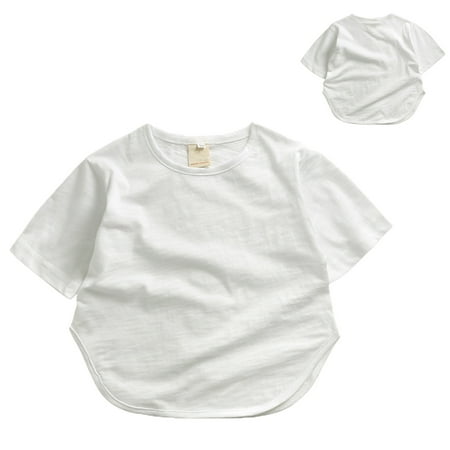 

Hunpta Toddler Kids Girls Boys Short Classic Loose Short Soft Short Sleeve Solid T Shirt Tee Tops Clothes