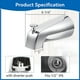 thumbnail image 5 of 2X CañO para BañEra de BañO, Alcance de 5 1/4 Pulgadas Montaje Frontal en Pared con Desviador de Ducha 1/2 Pulgada IPS Rosca Interior Grifo para BañEra, 5 of 8