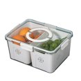 thumbnail image 1 of Fridge Storage Box Fridge Organizer Storage Box with Clear Lid Large Capacity Stackable Vegetable Refrigerator Organizer Bin, 1 of 5