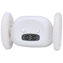 Unique Bargains Multi-Functional Scrolling Alarm Clock White 5.3"L x 3.5"W x 3.5"H