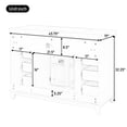 thumbnail image 4 of LiviNest 46" Bathroom Vanity Cabinet Only: Large Storage with 6 Drawers & Double Doors - Soft-Close Design & Anti-Tip Safety for Family Bathroom Organization & Home Renovation, 4 of 6