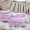 thumbnail image 6 of Throw Pillow Covers 16x16 Inch Set of 2, Purple Pink Boho Waterproof Outdoor Pillow Covers, Vintage Ethnic Tribe Abstract Art Decorative Cushion Pillowcases for Couch, Sofa, Bed, Garden, Patio, 6 of 9