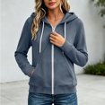 thumbnail image 7 of Tqcoqu Womens Zip Up Hoodies Long Sleeve Y2K Hooded Sweatshirt Women Fashion Zipper Fall Light Jackets with Pocket, 7 of 7