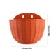 thumbnail image 3 of CaiYueKe Large Rattan Textured Semi Circular Wall Mounted Plastic Planter Hanging Flower Pot for Indoor Outdoor Home Garden Decor Decorative Plant Holder Basket for Balcony Patio, 3 of 7