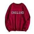 thumbnail image 4 of Women Sweatshirt Womens Long Sleeve Sweatshirt Pullover for Women Red Sweatshirt for Woman Winter Fashion for Women Daily Wear, 4 of 4