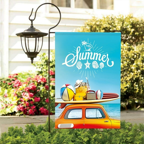 FFENYAN Gift Summer Garden Flag Seaside Sunshine Summer Flag Outdoor Courtyard Flag