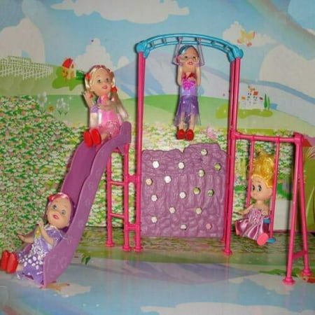 

Mini Plastic Amusement Park Set For Kelly Doll Pretend Play Toy Random Color