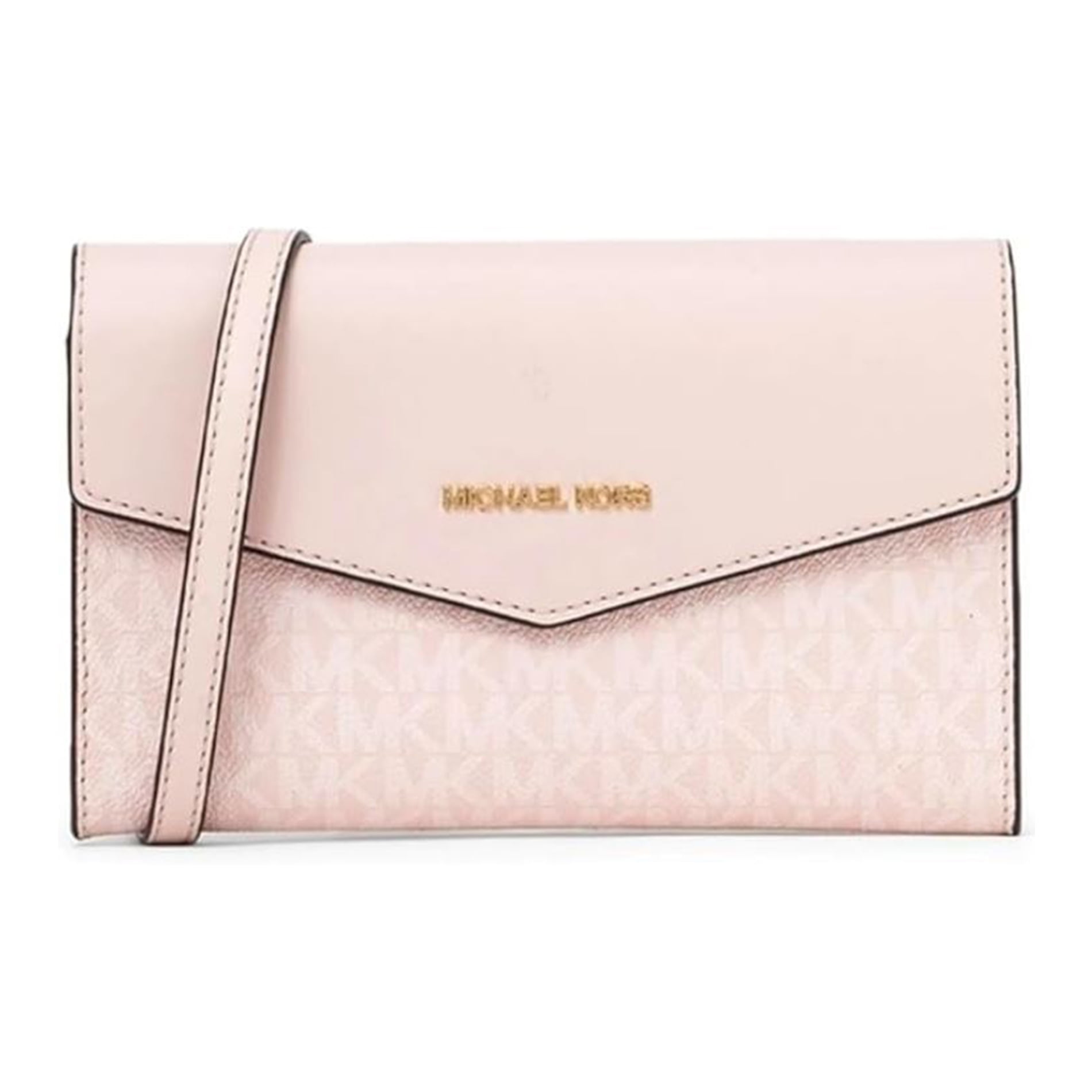 Michael Kors Women's Leather Crossbody Tote Handbag, Powder Blush