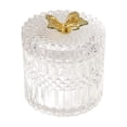thumbnail image 2 of Candy Jar, Vintage Clear Glass Candy Jar Metal Butterfly, Handle Decorative Jewelry Storage, Canister For Home Office Kitchen Table Centerpiece Display Use, 2 of 6