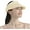 Beige, variant on Women Straw Visor Hat, Wide Brim Sun Visor for Beach Pool Travel, Foldable Roll Up Ponytail Summer Raffia Hat, Ladies UV UPF 50+ Protection Packable Foldable Visor, Black