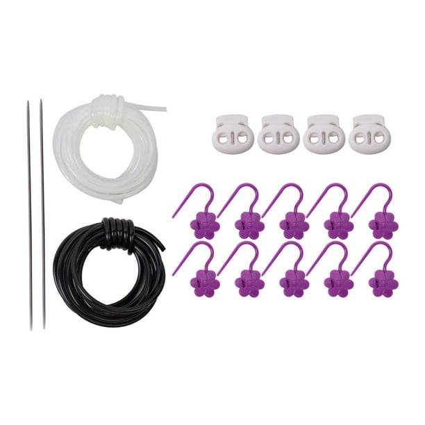 Cordón de barbero para sujetar puntadas, cordón de goma para tubos huecos, fabricación de joyas cordón negro blanco
