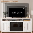 thumbnail image 6 of Waleaf 58" Farmhouse Fireplace TV Stand up to 65" with 23" Electric Fireplace,Media TV Console with Open Storage Shelves and Cabinets for Living Room, 6 of 7