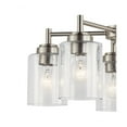 thumbnail image 3 of Modern 5-Light Downlight Chandelier with L with Clear Seeded Glass Shade 19.75 inches W X 16 inches H-Brushed Nickel Finish Bailey Street Home, 3 of 10