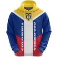 thumbnail image 4 of Sudadera con capucha con estampado de la bandera de Colombia para hombre y mujer, nueva moda 2024, sudadera con capucha con estampado 3D del emblema nacional colombiano, jerséis de calle, 4 of 5