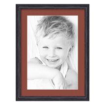 ArtToFrames 17x23" Matted Picture Frame with 13x19" Single Mat Photo Opening Framed in 1.25" Black Stain on Solid Red Oak and 2" Cognac Mat (FWM-4083-17x23)