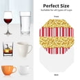thumbnail image 7 of Bingfone Vintage Popcorn Leather Drinks Coasters with Set of 6,Suitable for Home Kitchen,Coffee Cup Coasters Home Gift, 7 of 7