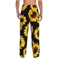 thumbnail image 3 of Disketp Sunflower Men'S Pajama Pants - Ultra Soft Fleece Sleep And Lounge Pants (Size: S-Xxl), 3 of 9