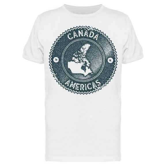 Canada, Americas Vintage Stamp T-Shirt Men -Image by Shutterstock, Male Small