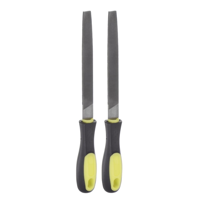Unique Bargains Fichier Plat 6 'haute Teneur en Carbone Acier Trempé Coupe Main Râpe avec Poignée en PVC 2 Pack