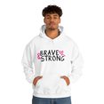 thumbnail image 6 of Brave And Strong against Cancer Women Male Unisex Heavy Blend™ Hooded Sweatshirt, 6 of 9