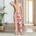thumbnail image 2 of Mens Pajama Pants Bottoms with Pockets - Bacon Ham print Comfy Mens Pj Pants, Soft Men Lounge Pants, 2 of 5
