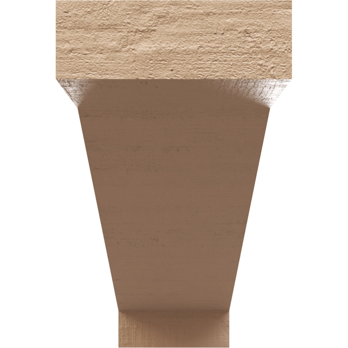 2"W x 12"D x 4"H Thin Burlington Rough Cedar Woodgrain TimberThane Corbel, Primed Tan