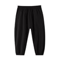 thumbnail image 2 of CYRBOKO Boys Joggers, Spring Elastic Waist Breathable Casual Athletic Pants Black Size 9-10 T, 2 of 6
