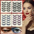 thumbnail image 5 of Wispy Eyelashes Reusable Thick False Lashes with Rhinestones Lightweight Natural, 5 of 6