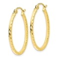 thumbnail image 5 of Auriga Fine Jewelry 10K Yellow Gold Diamond-cut Hinged Hoop Earrings for Women, 5 of 6