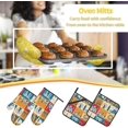thumbnail image 6 of I Love London Print Oven Mitts and Pot Holders Sets 4 Piece Set Kitchen Women Men Cooking Baking Microwave Heat Resistant, 6 of 6