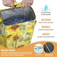 thumbnail image 3 of Floral Sunflower and Bee Illustration Insulated Cooler Backpack - 20L Picnic Backpack for Outdoor, Travel & Work, Rustic Yellow Pattern, 3 of 5