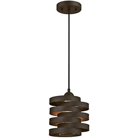 

Westinghouse Lighting 6369300 Oil Rubbed Bronze Finish with Clear Glass Charlize One-Light Indoor Mini Pendant Size