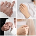 thumbnail image 4 of Lancharmed Ring for Women Silver Plated Rings 2Mm Wide Adjustable Thumb Women Gifts for Birthday, 4 of 7