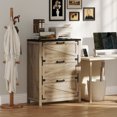 thumbnail image 2 of HOMCOM 3 Drawer File Cabinet Lateral Filing Cabinet for Home Office, Grey, 2 of 10