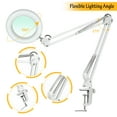 thumbnail image 5 of Tomshine Flexible Clamp-on Table with 8x Magnifier Swing Arm Dimmable LEDs Desk 3 Color Modes & 10 Brightness Levels Reading Working Studying, 5 of 6