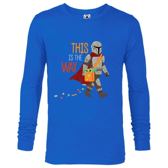 Star Wars The Mandalorian Grogu This is The Way Halloween - Long Sleeve T-Shirt for Men - Customized-Royal