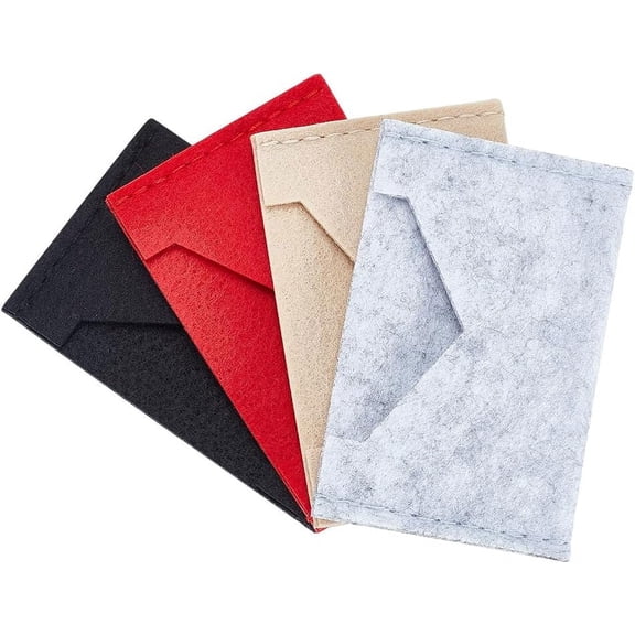 4 Colors Felt Purse Insert Organizer Pocket Insert Liner Mini Wallet Shaper Bag in Bag Rectangle Envelope Bag Conversion Kit for Women Clutch Pochette Coin Purse 3.5x2.3 Inch