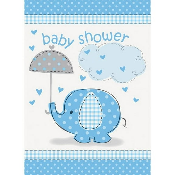 Unique Industries Baby Shower Printed Invitations with Envelopes, 4" x 5.5" (8 Count)