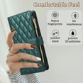thumbnail image 7 of Dteck Crossbody Wallet Case for iPhone XS Max, 6-Card Holder Elegant Soft PU Leather Magnetic Buckle Shoulder Strap Zipper Pocket Handbag Purse Phone Case,Deep Green, 7 of 7