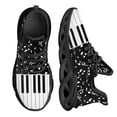 thumbnail image 1 of Zapatos planos con estampado de notas musicales de moda para mujer, zapatillas deportivas cómodas con plataforma y cordones., 1 of 6