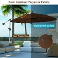 thumbnail image 4 of Costway 10ft Patio Offset Umbrella W/ Crank and Cross Base Aluminum Tan, 4 of 10