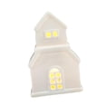 thumbnail image 5 of GUOOL Christmas Miniature House Statue Ceramic Small House Figurine with Light Christmas Decor, Desktop Ornament for Home, Festival C, 5 of 9