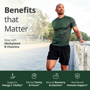 Multivitamin for Men with Methylated Vitamins and Chelated Minerals for Energy, Focus and Immune Health – Premium Daily Mens Multivitamins & Multiminerals – 60 Capsules