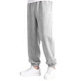 thumbnail image 5 of Splozh Boy Sweatpants Girls Wide Leg Sweatpants Kids Baggy Casual Elastic Waist Track Sweat Pants with Pockets Streetwear,Light Gray,13-14 Years, 5 of 6