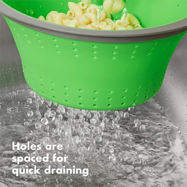OXO Good Grips Silicone Collapsible Strainer 2 Quart Green Walmart