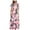 Pink, variant on Women's Casual Floral Printed Dress Short Sleeve Maxi Dress with Pockets(Pink,XXL)