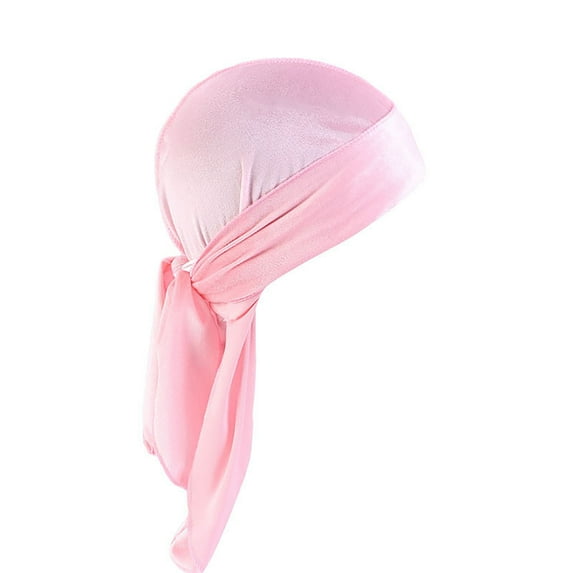 Lomubue Durag Cap Solid Color Ultra Soft Keep Warm Velvet Men Women Head Wrap with Long Tail for Winter