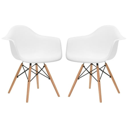 EdgeMod Vortex Arm Chair with Natural Legs - Set of 2