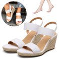 thumbnail image 1 of Sandalias Plataforma Elegantes para Mujer Cuña Cómodas Fiestas Y, 1 of 8